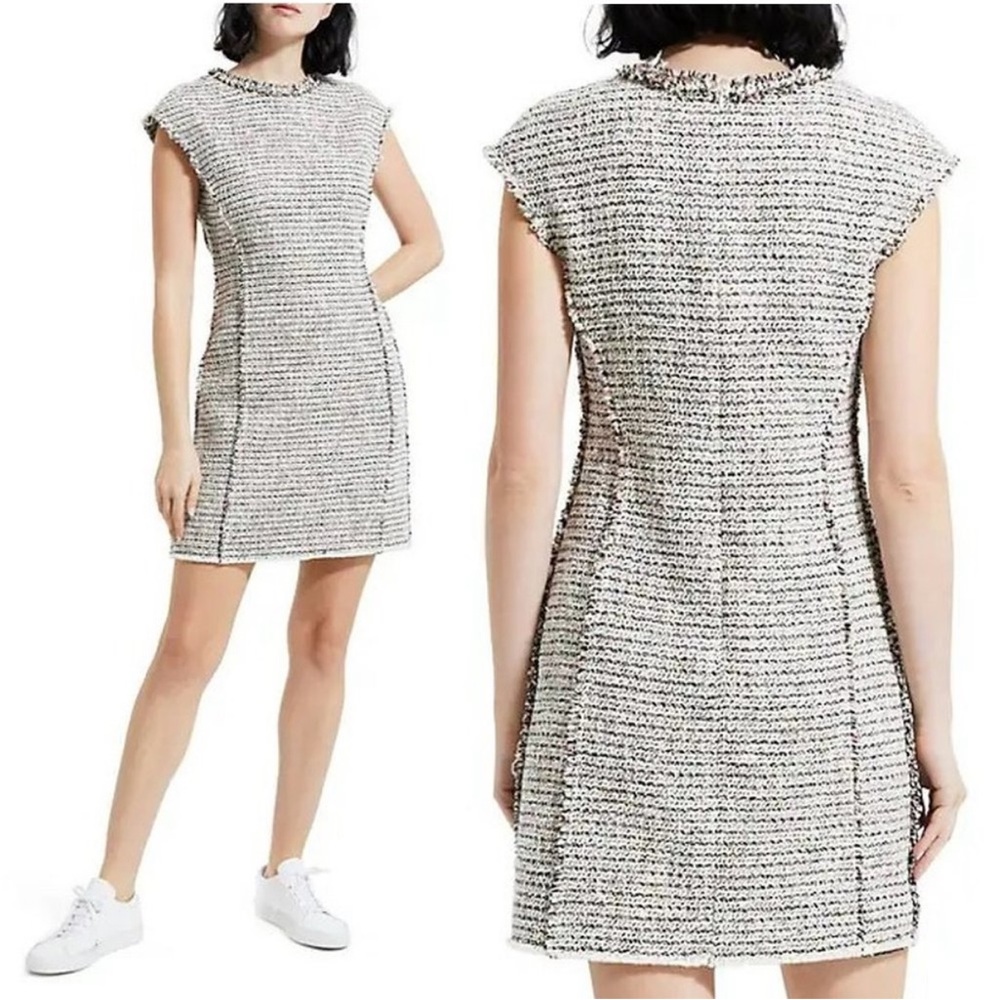 Theory Tweed Fringe Mini Dress Size 0